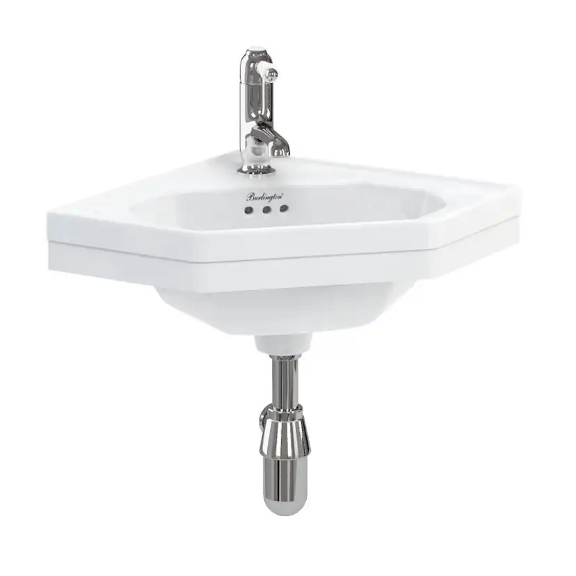 Tvättställ Burlington B10 598 mm Hörnmontage