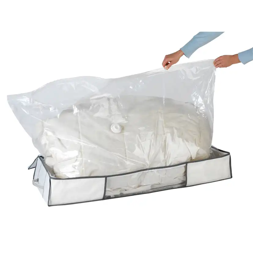 Vakuumpåse WENKO Vakuum Platsbesparande Klädförvaring Soft Box Under Sängen 45x105x15 cm