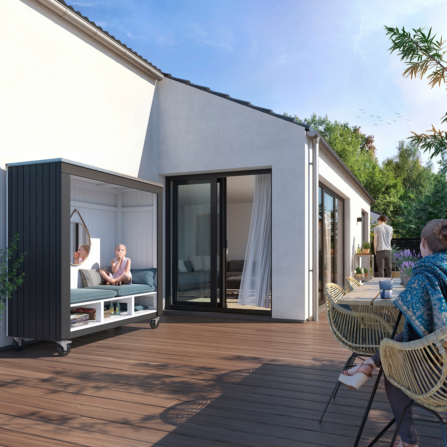 Lounge PLUS Artura Sommarskydd Siesta med Hjul