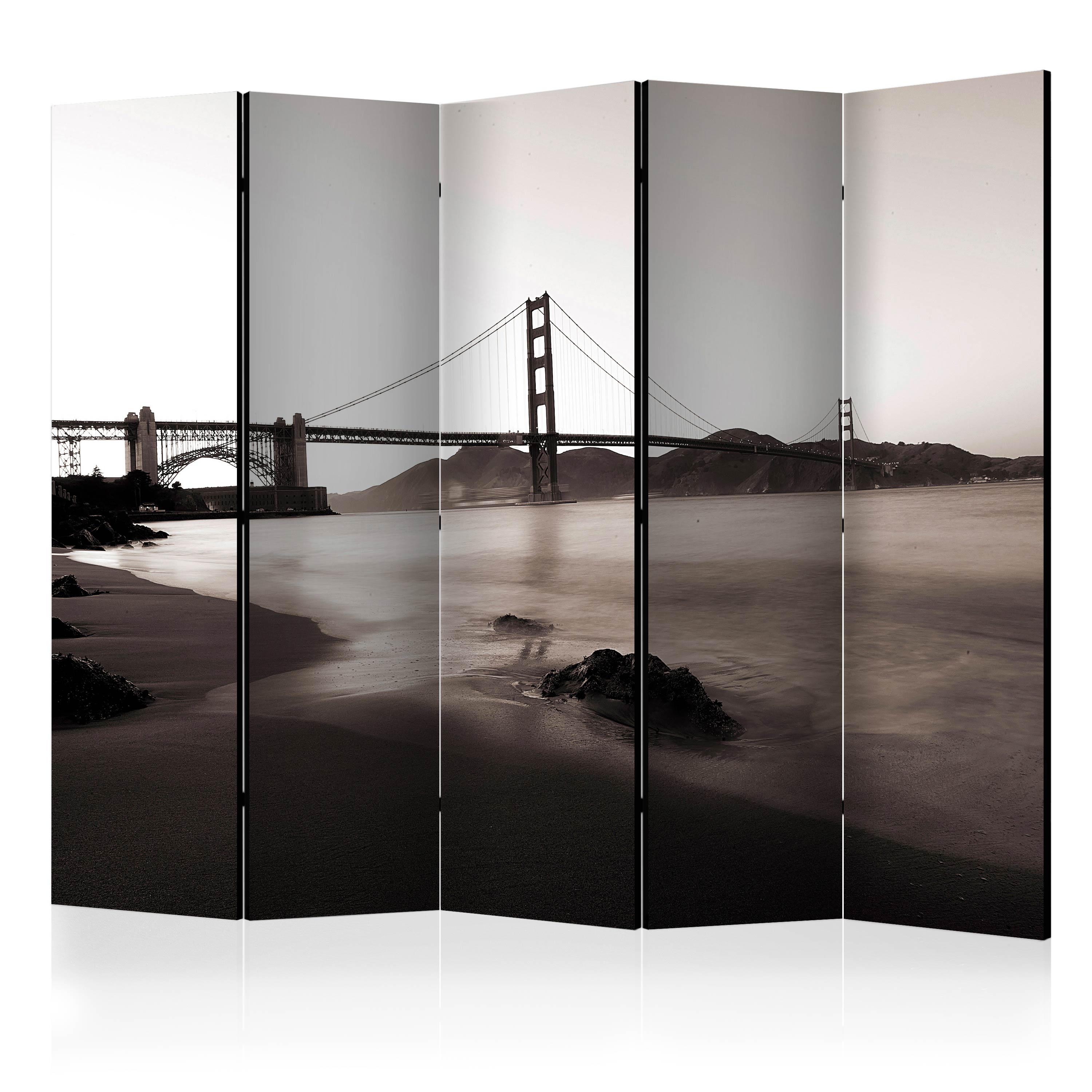 Rumsavdelare Arkiio San Francisco Golden Gate Bridge in Black and White II 225x172 cm