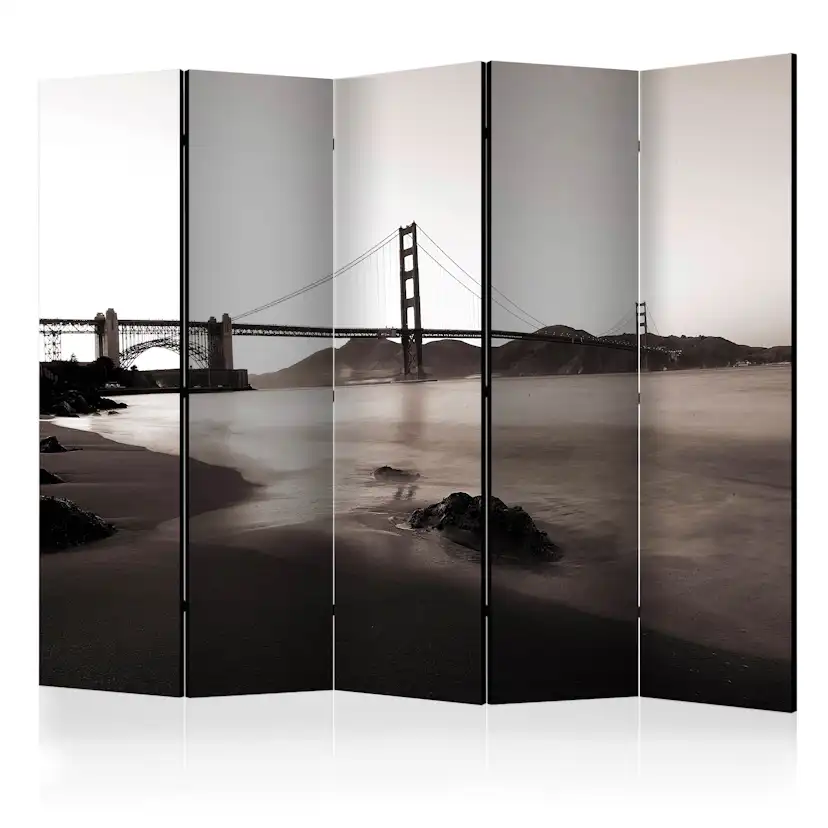 Rumsavdelare Arkiio San Francisco Golden Gate Bridge in Black and White II 225x172 cm