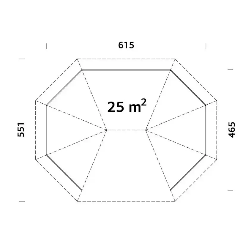 Betty 25,0 m2 Brun dippad