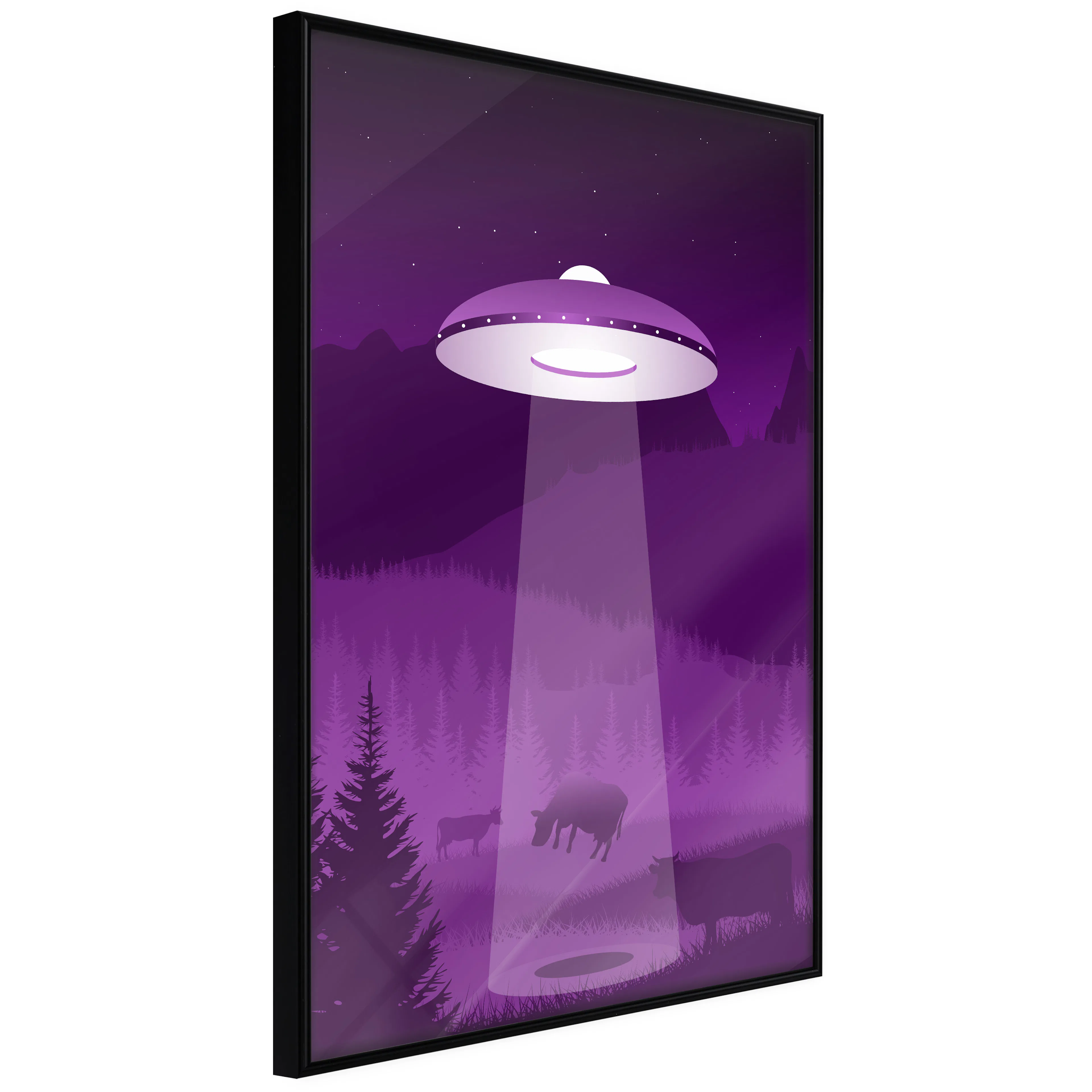 Affisch - Ufo [Poster] 40x60 Svart ram, 40x60 cm