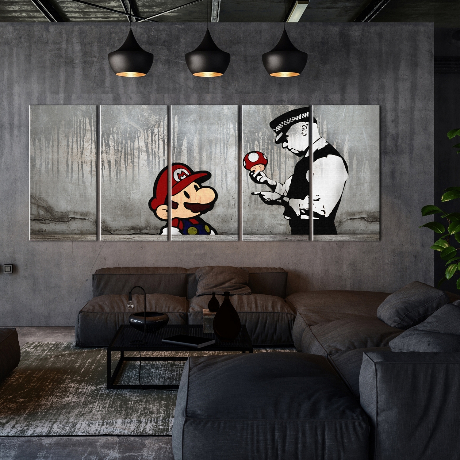 Tavla Arkiio Mario Bros On Concrete