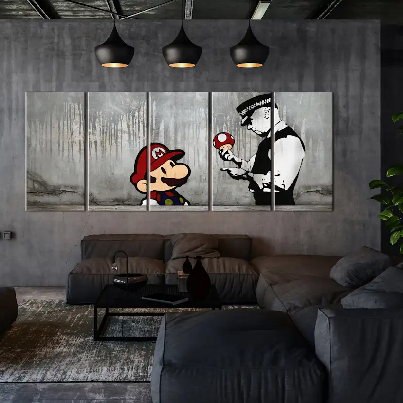 Tavla Arkiio Mario Bros On Concrete