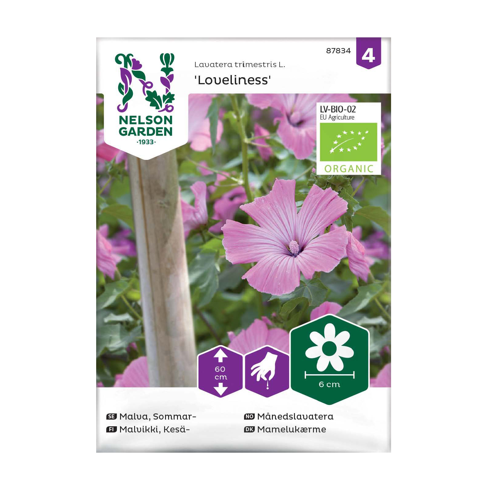 Frö Sommarmalva Nelson Garden Loveliness Organic