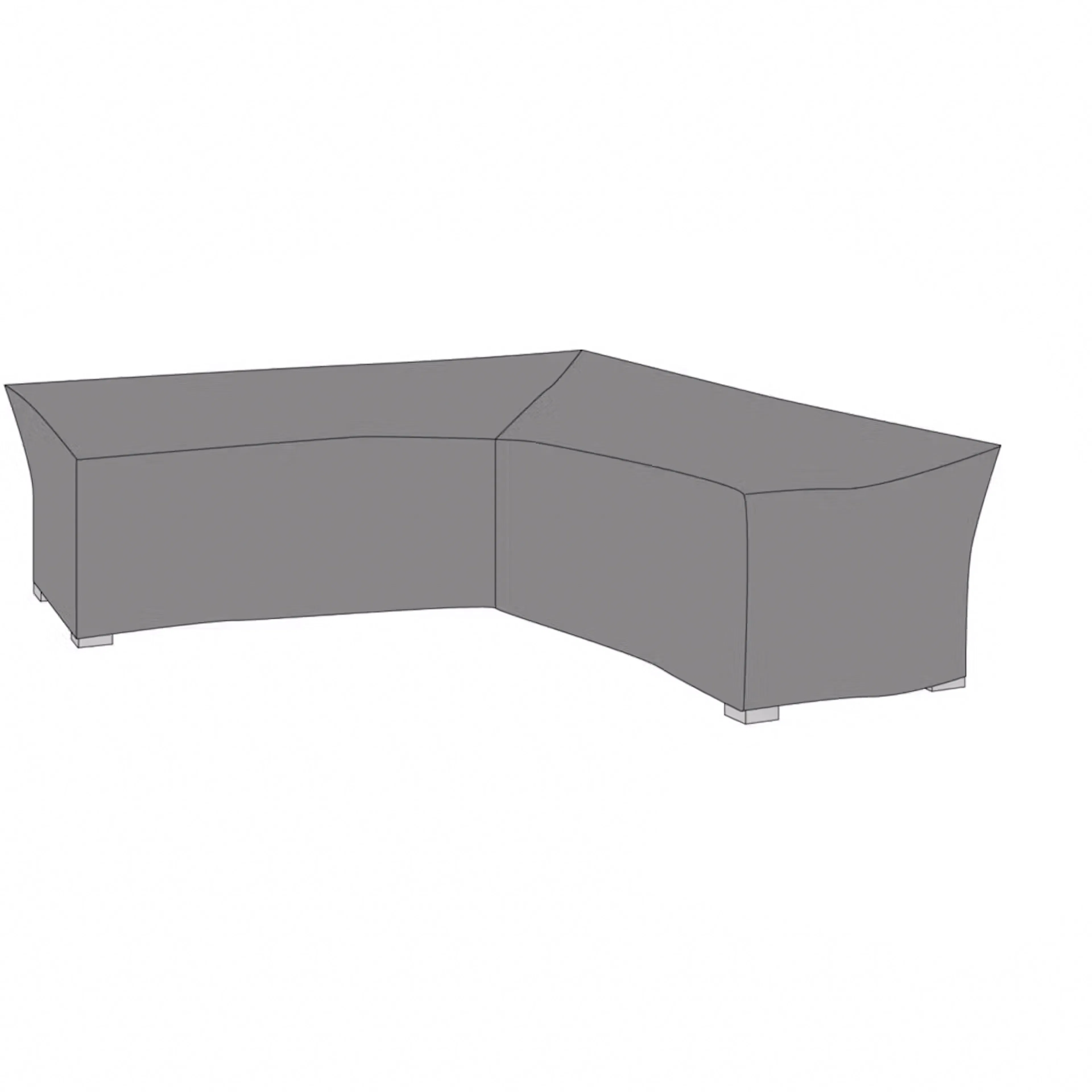 Möbelskydd Hillerstorp Lundamo, Överdrag till Hörnsoffa i Svart PU-Behandlad Polyester