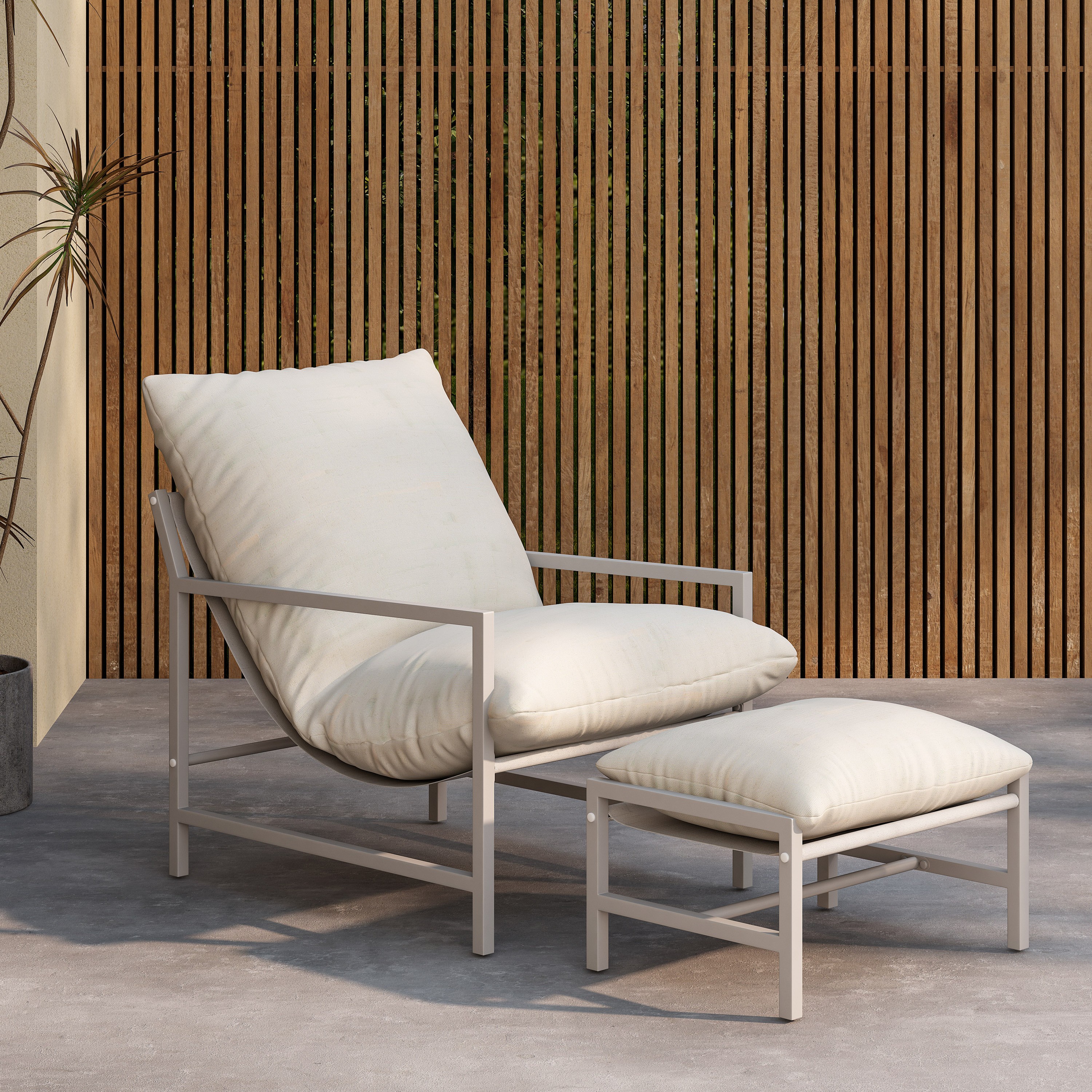 Corso Lounge Chair - Beige / Beige Beige