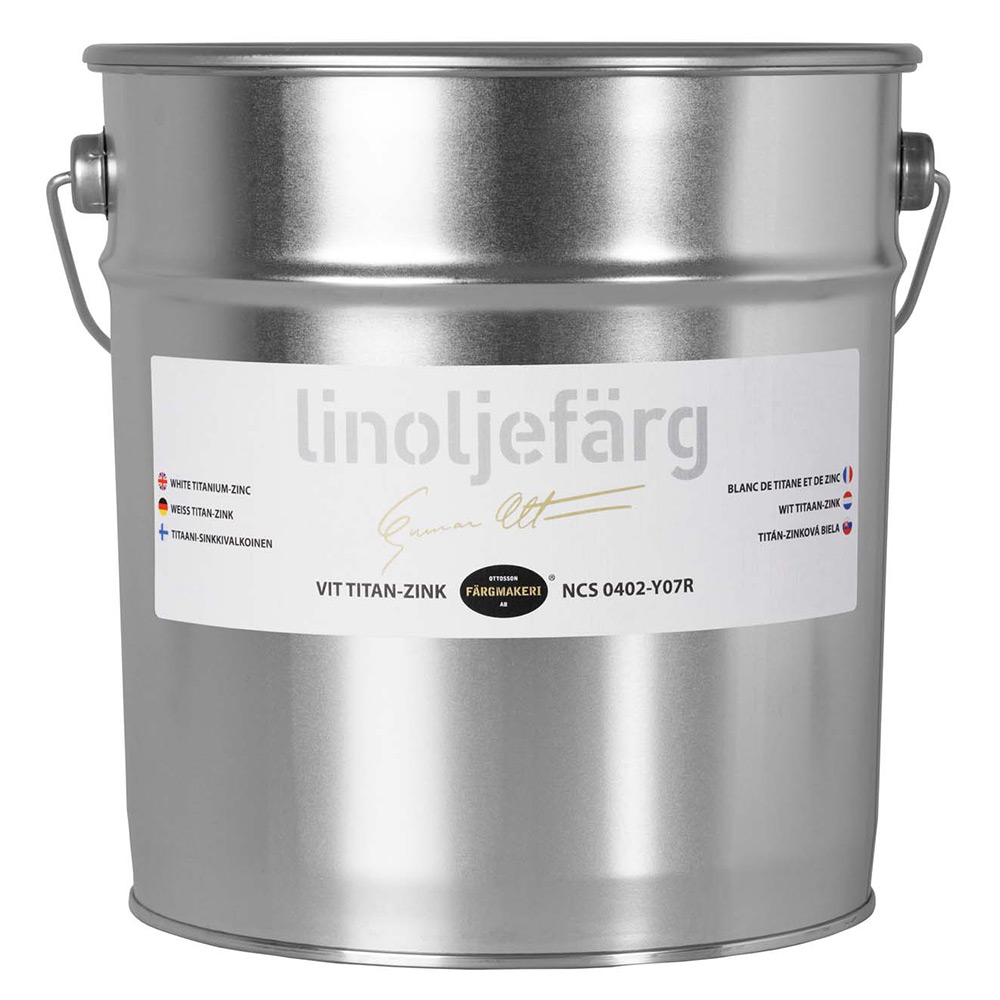 Linoljefärg Ottosson Vit Titan-Zink
