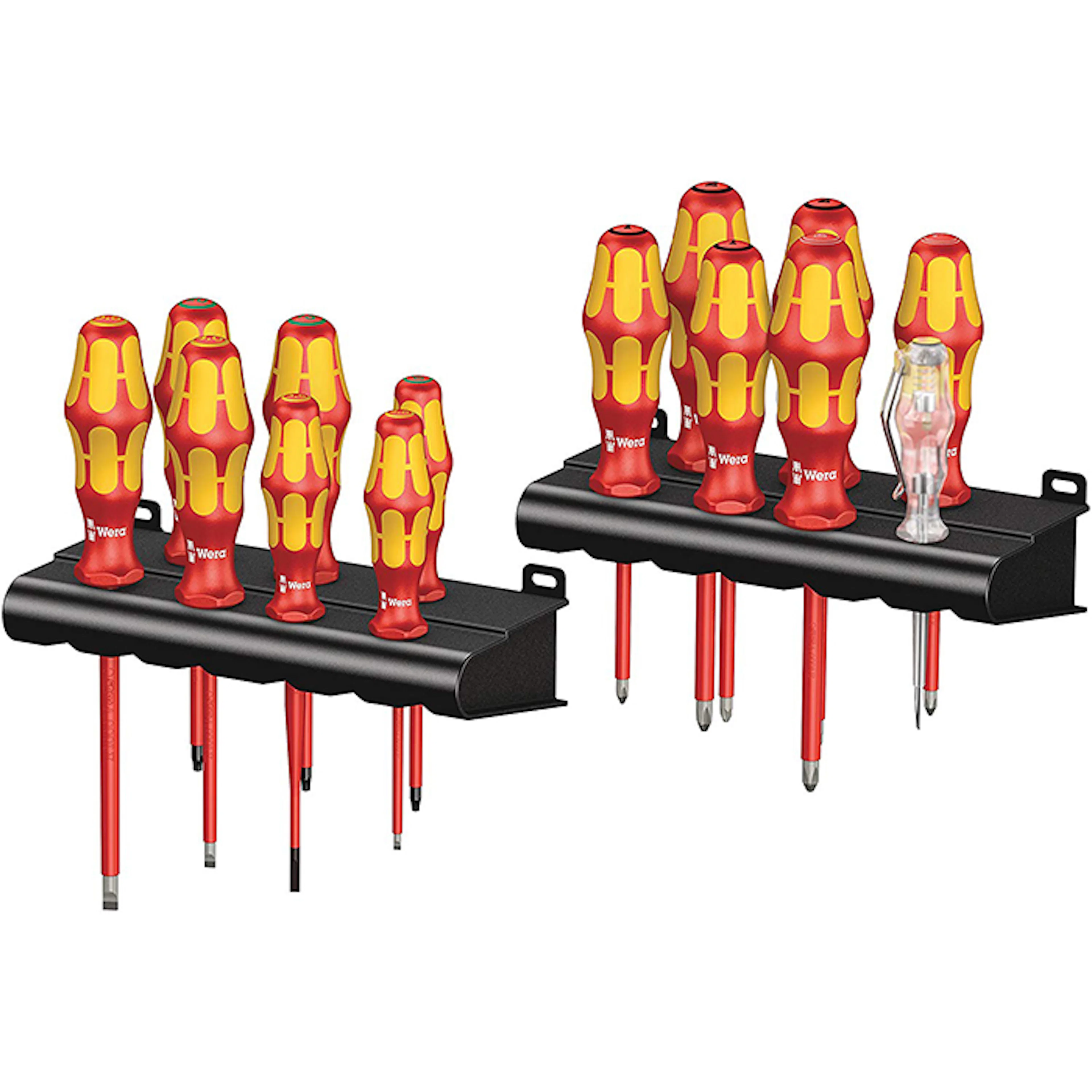 Skruvmejselsats Wera 14 Delar+ 2Rack Kraftform Bigpack 100Vde