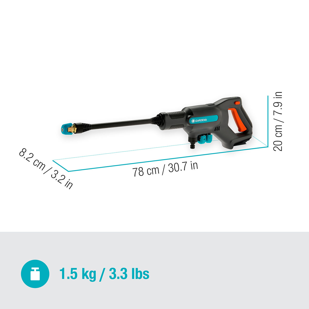 Mellantryckstvätt Garden AquaClean 24/18V utan Batteri