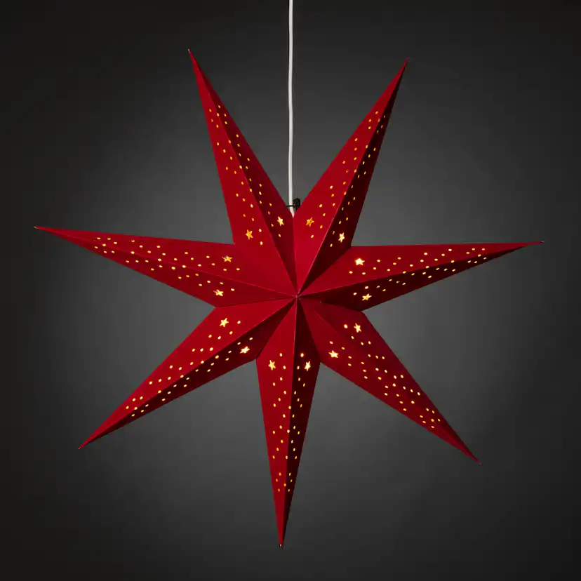 Adventsstjärna Gnosjö Konstsmide 5951 Sammet 78 cm