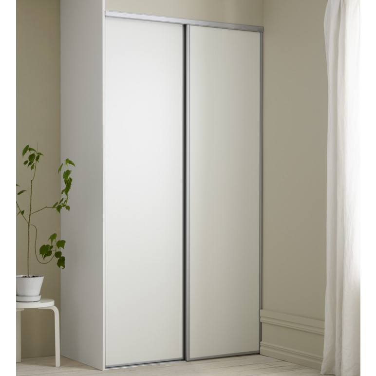 Hörngarderob Elfa Skjutdörr Original Komplett Set med Förvaring 2st Dörrar 1240mm