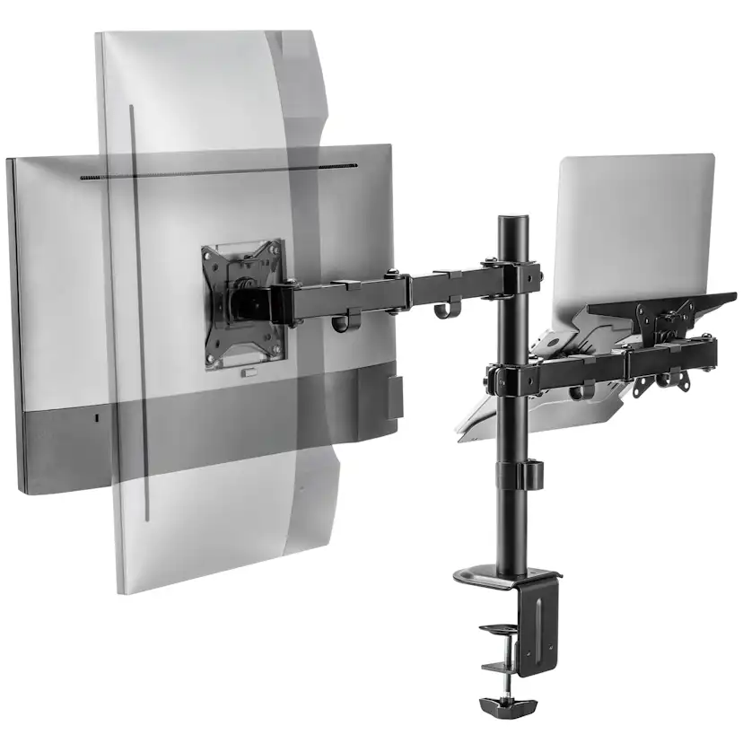 Monitorfäste LogiLink 17-32 tum med Hållare För Laptop/Surfplatta 10-15,6 tum