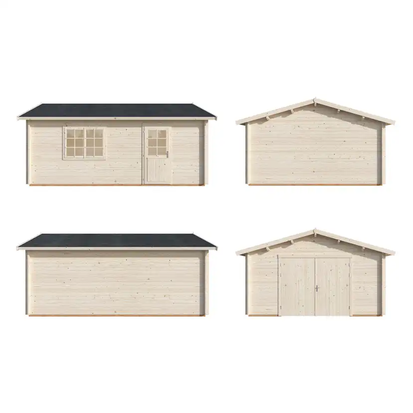 Garage Palmako Roger 23,9 m2 med Dörr