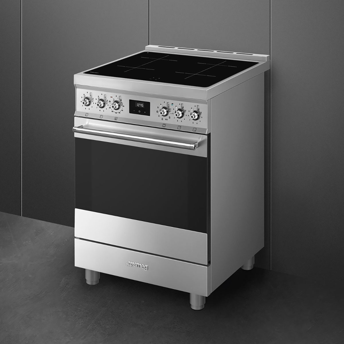 Induktionsspis Smeg C6IPXM2 Rostfri med Pyrolytisk Rengöring och Timerfunktion