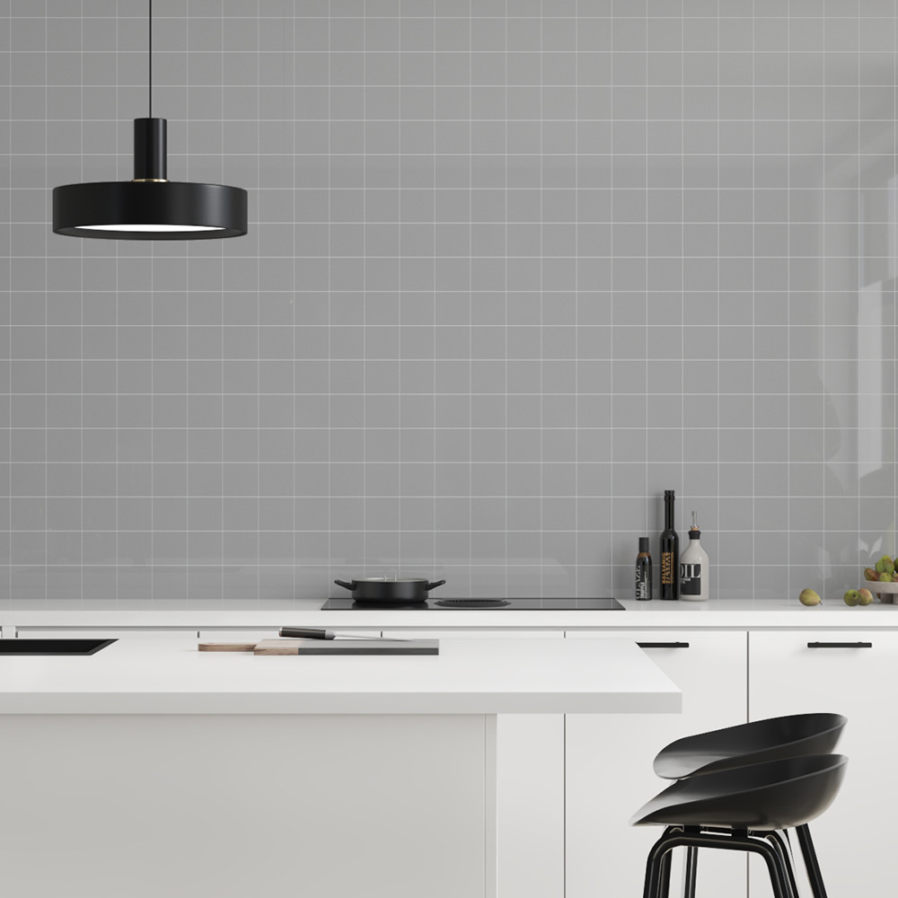 Stänkskyddsskiva Fibo 4115-M1010 HG Medium Grey 10x620x2400 mm