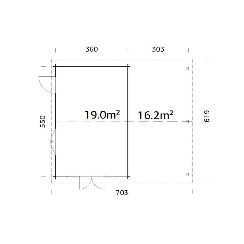 Stuga Palmako Irene 36,5 m2