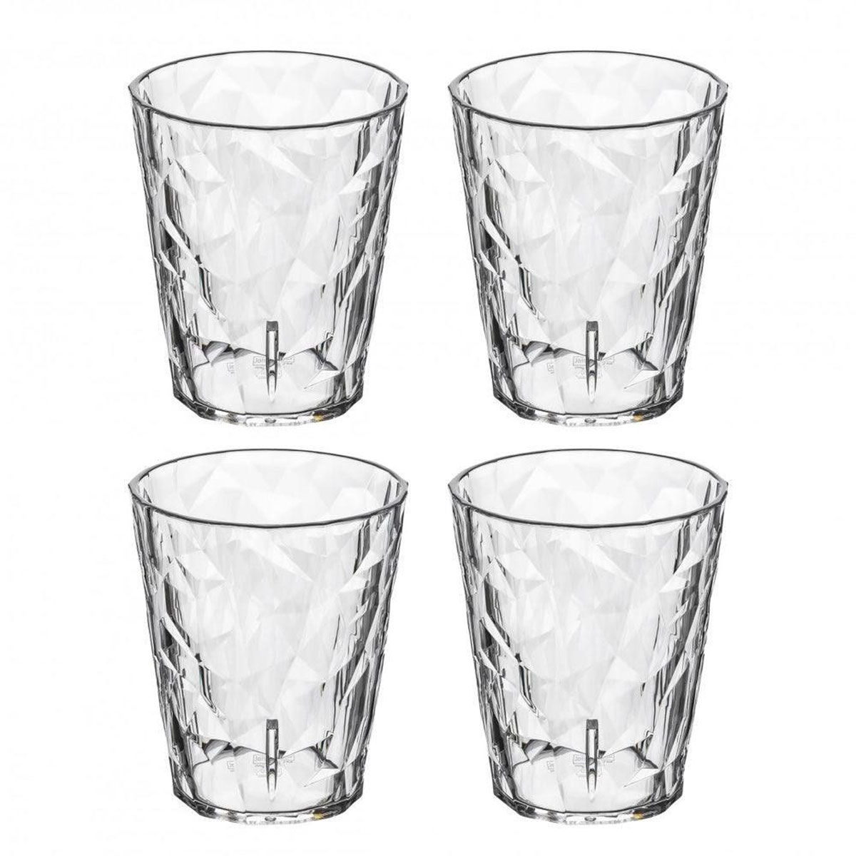 Club No. 1 Dricksglas Plast 250 ml Crystal Clear 4-pack