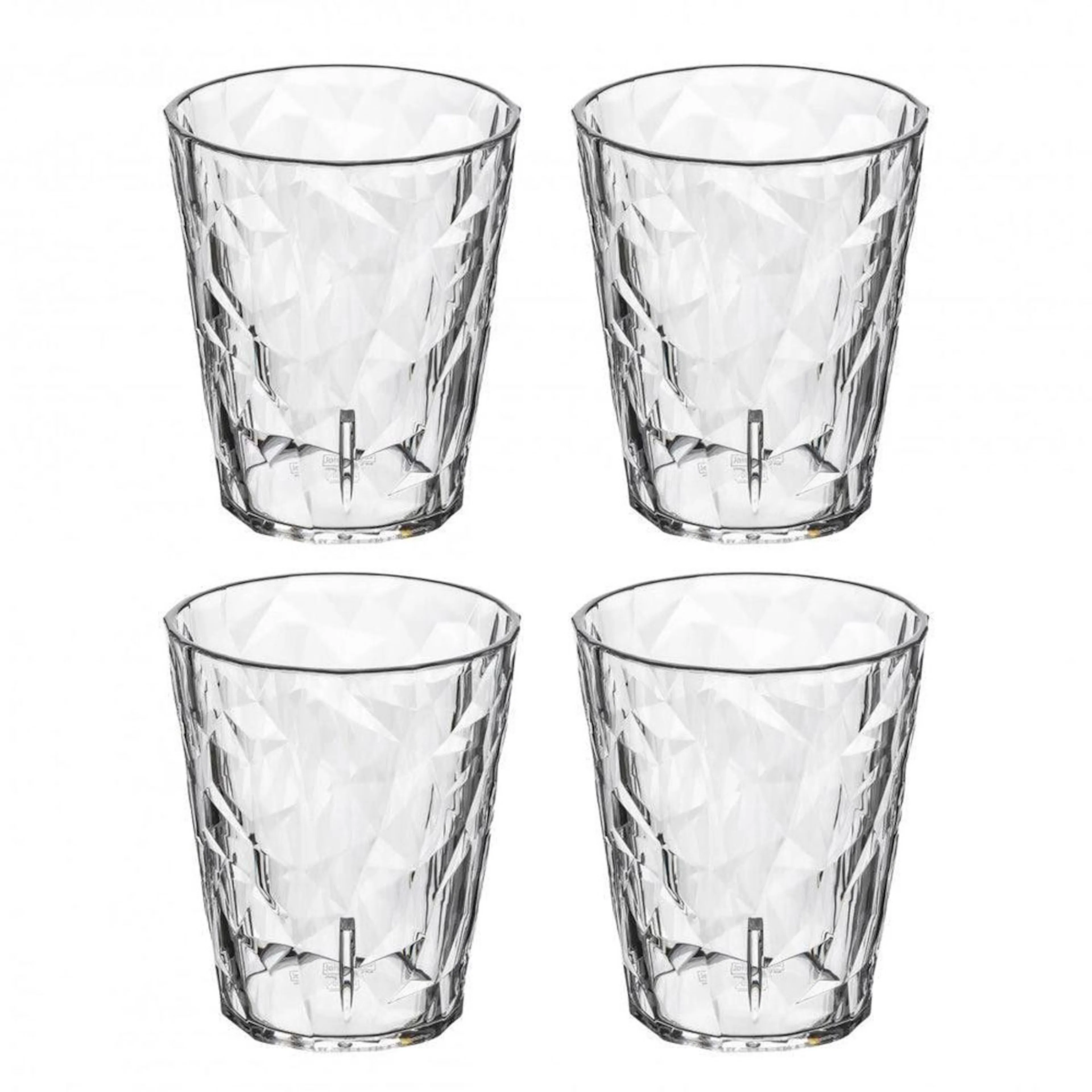 Club No. 1 Dricksglas Plast 250 ml Crystal Clear 4-pack
