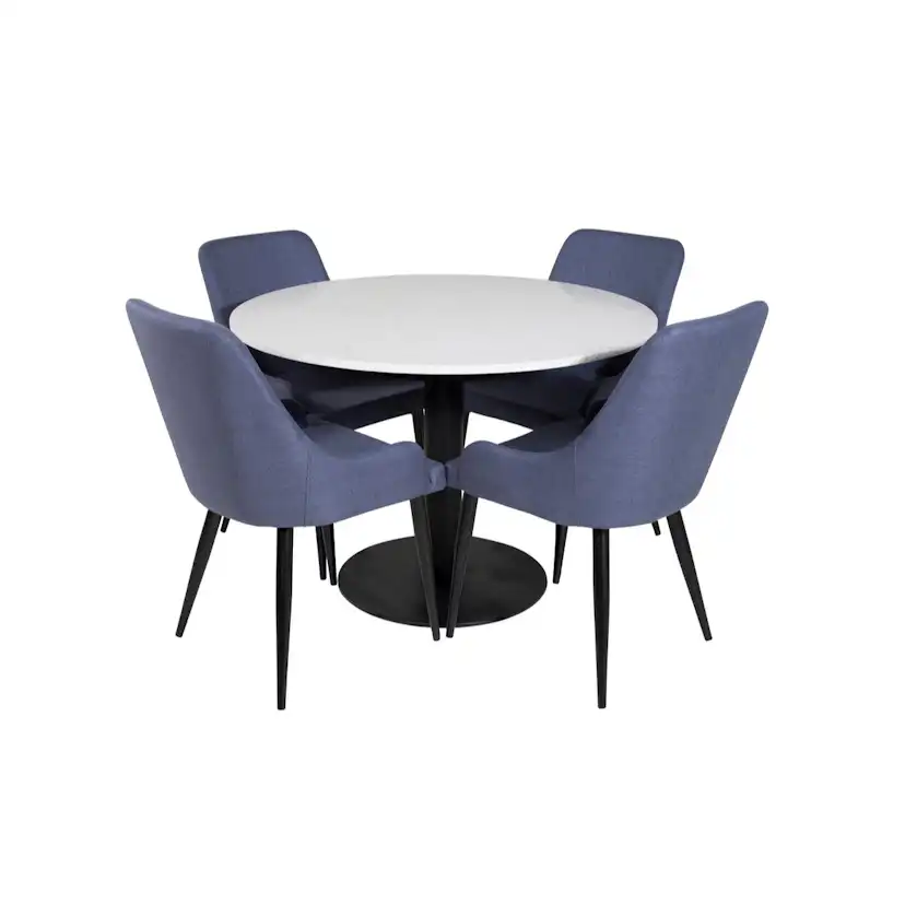 Matgrupp Venture Home Roxanna med 4 Plake Stolar Runt