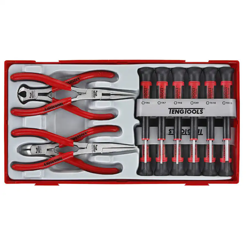 Finmekanikermejslar och tänger i sats 16 delar Teng Tools TTMI16