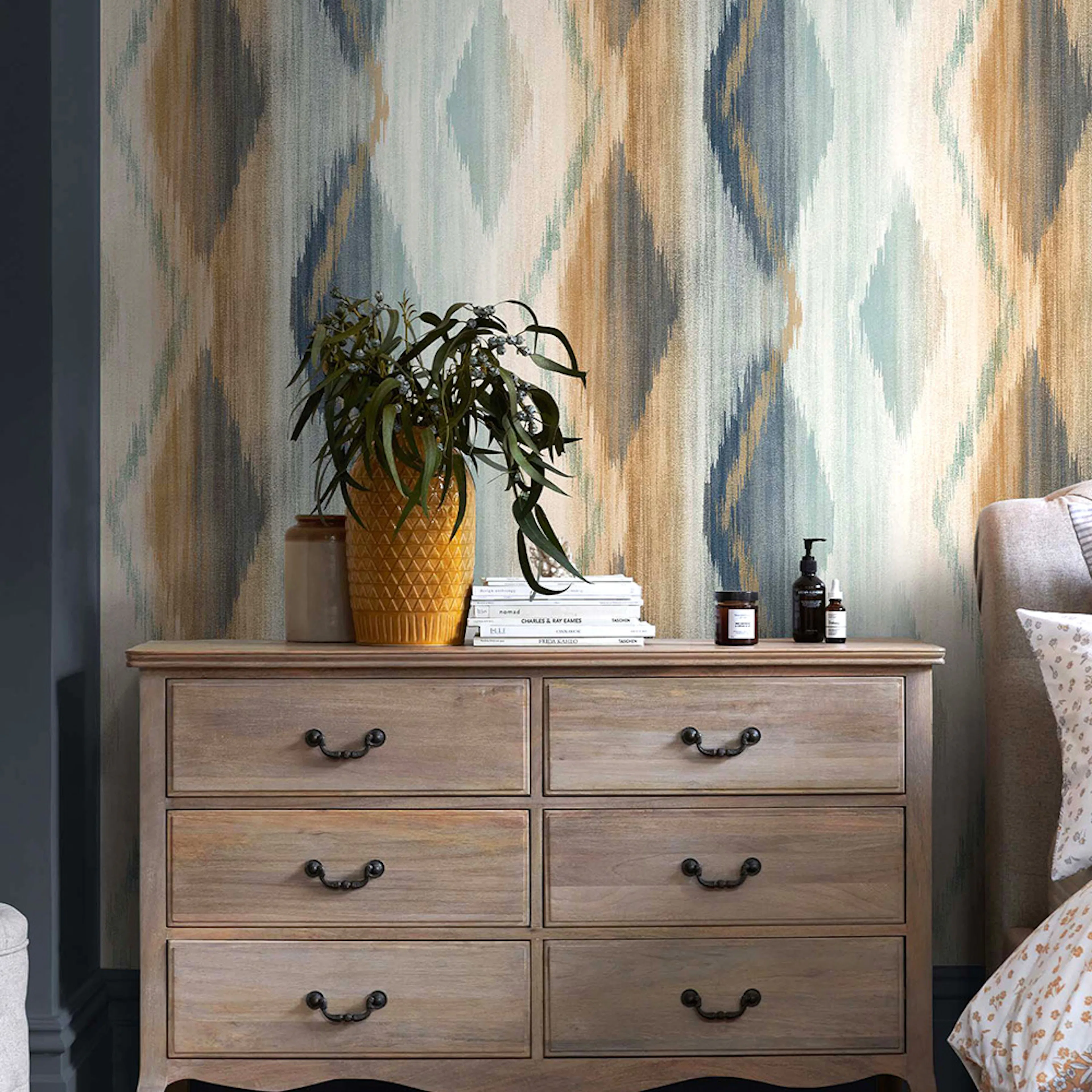Tapet NEXT Abstract Ikat Orange