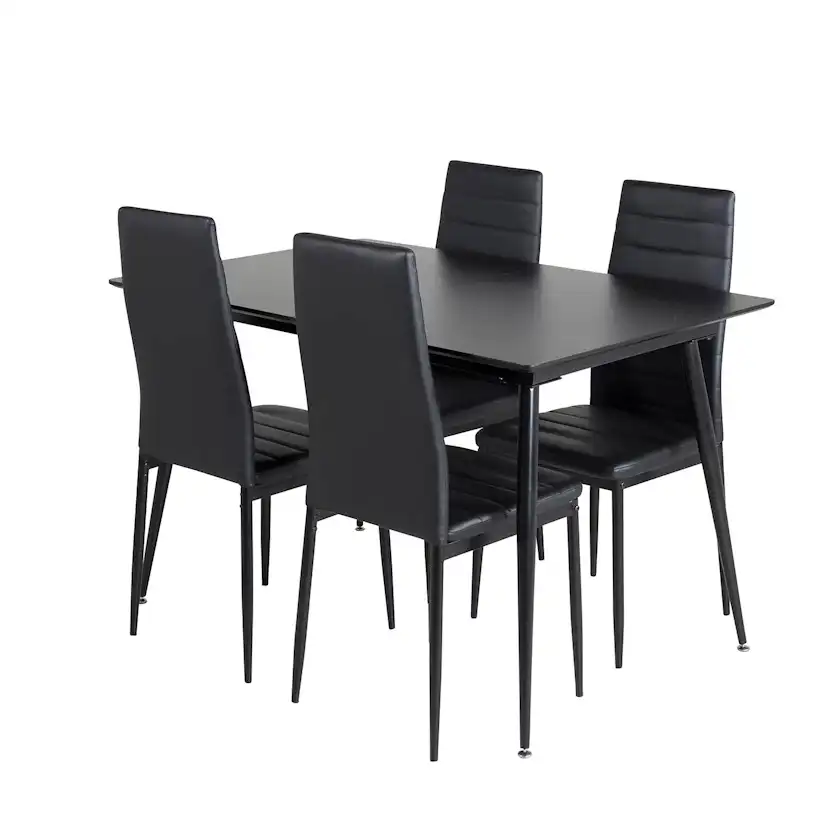 Matgrupp Venture Home Silvia med Iläggsskiva och 4 Sly Stolar