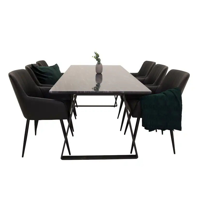 Matgrupp Venture Home Estelle med 6st Comfort Stolar