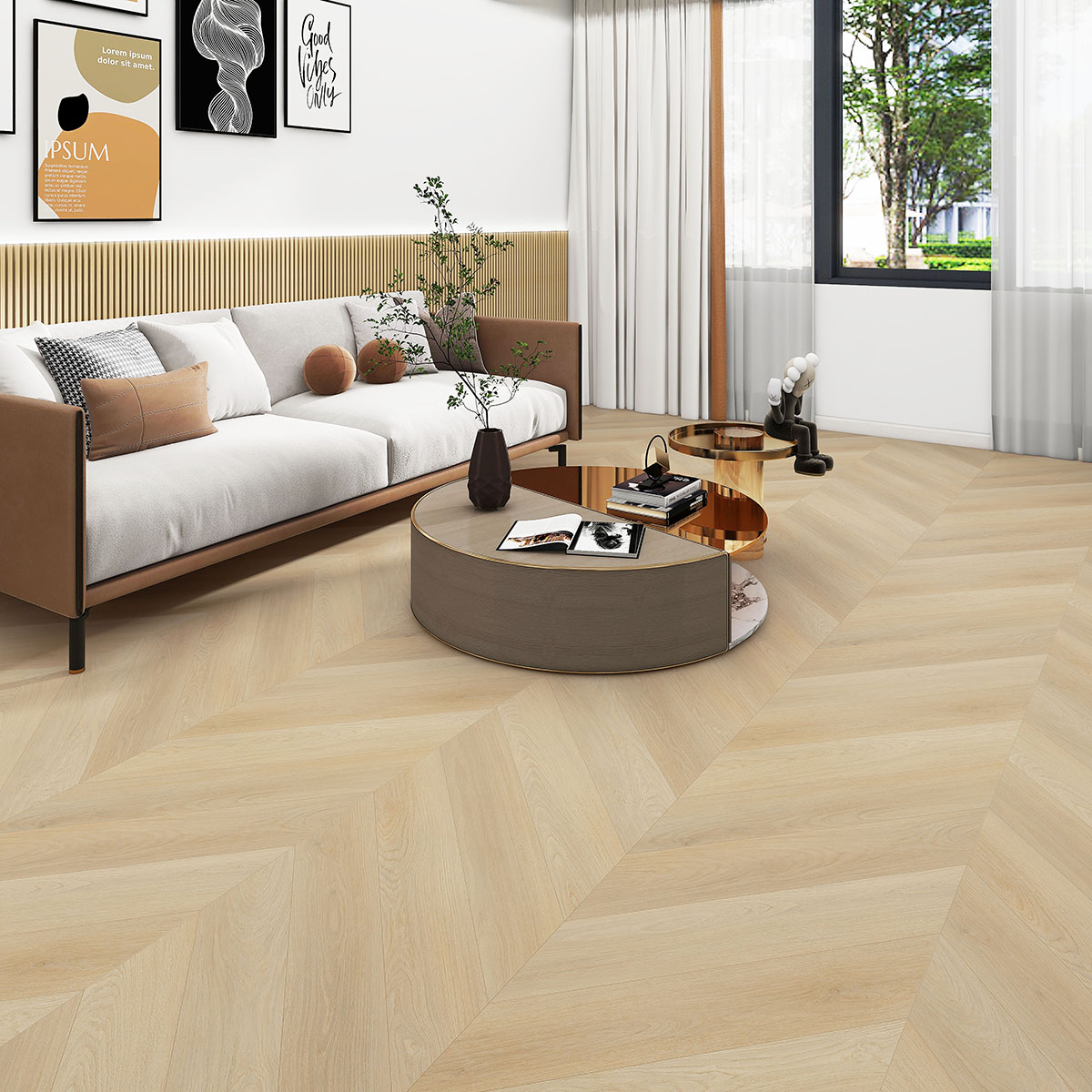 Vinylgolv Weninger Aquatus, Estrella Chevron Ek Fiskben