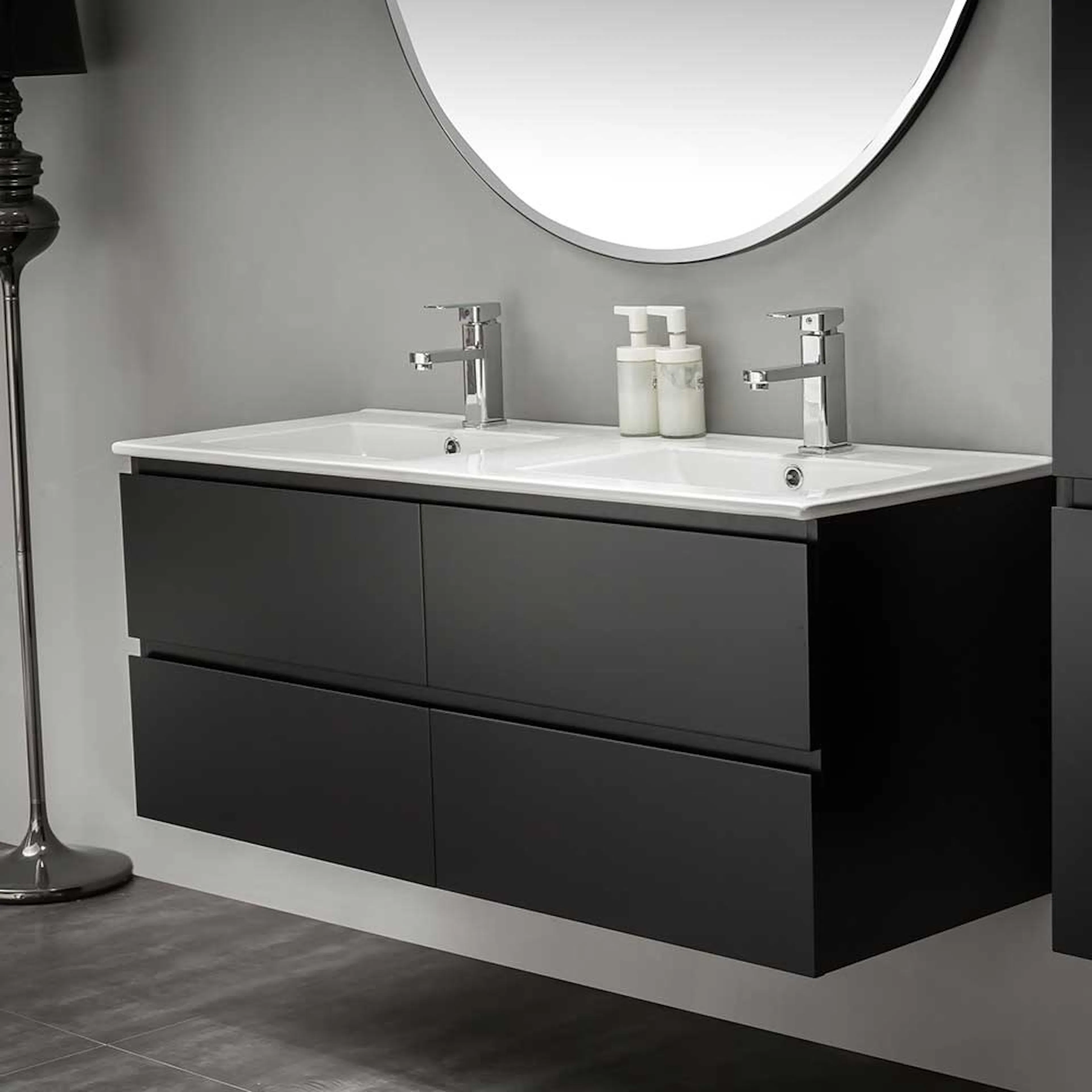 Tvättställsskåp Bathlife Eufori Svart