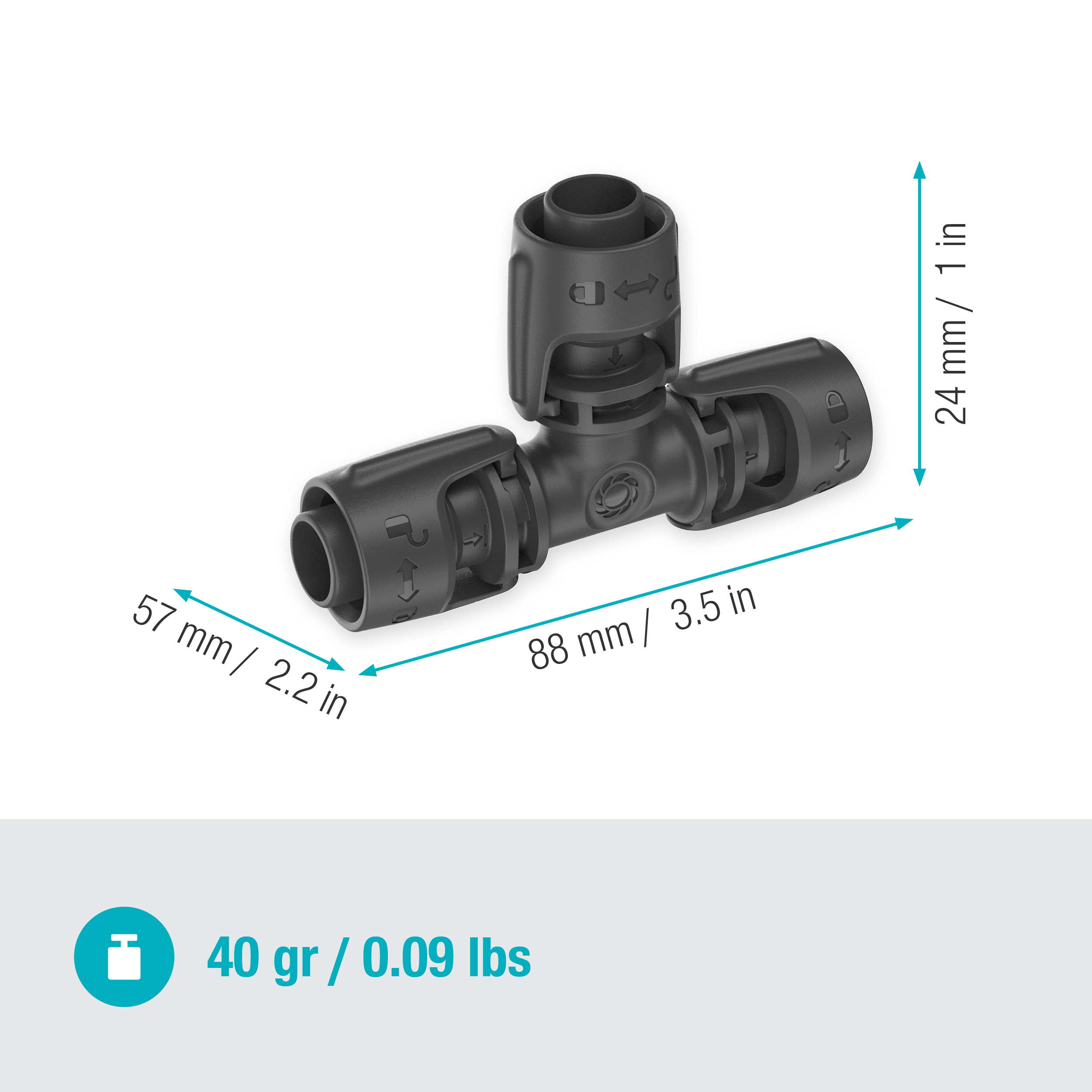 T-koppling Gardena Micro-Drip 13 mm (1/2")
