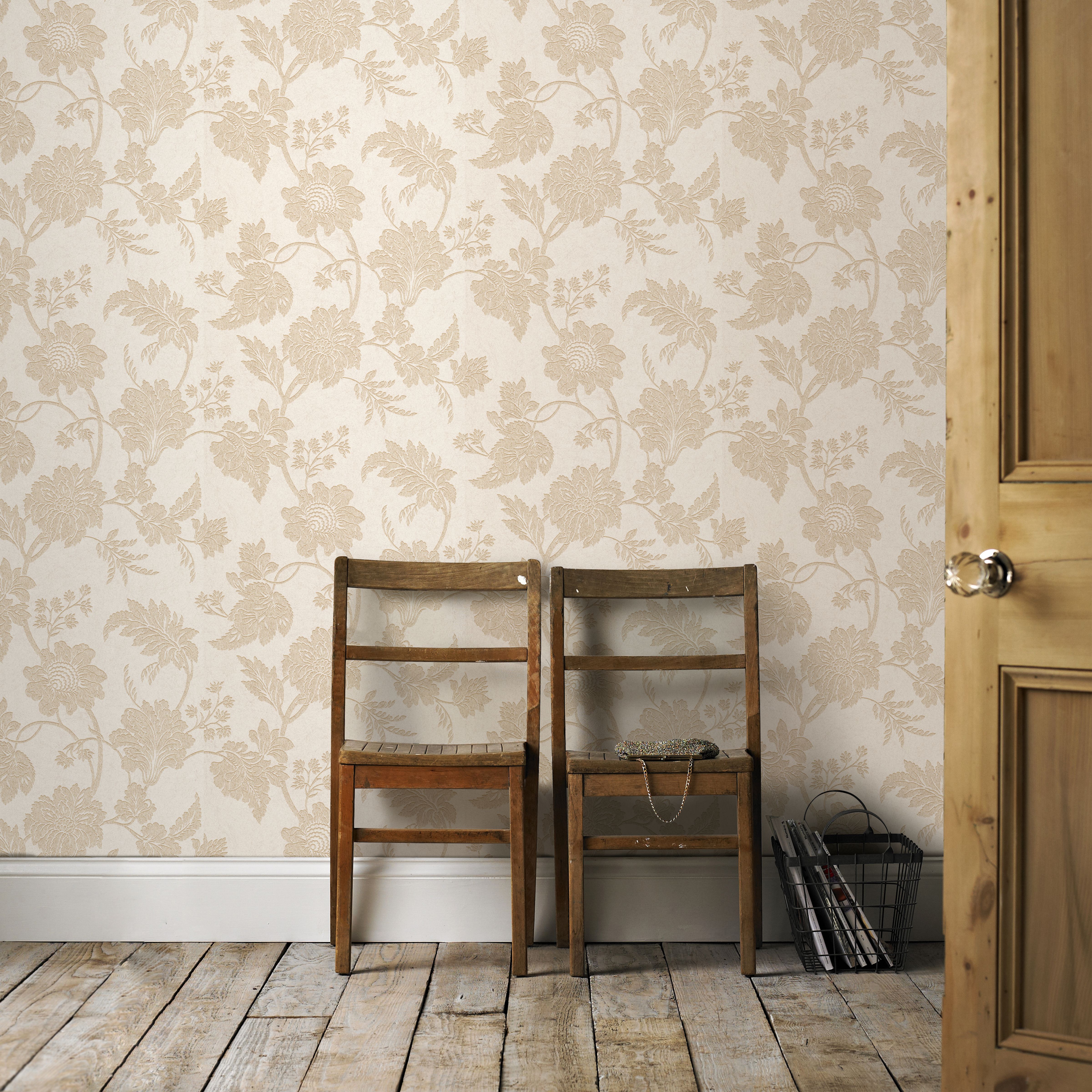 Tapet Boutique Klassiska Blommor Metallic 33-335