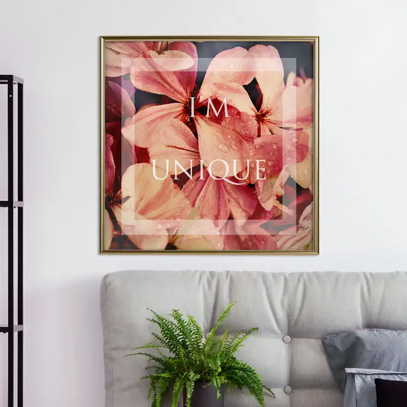 Poster Artgeist Affisch I'm Unique Fyrkantig