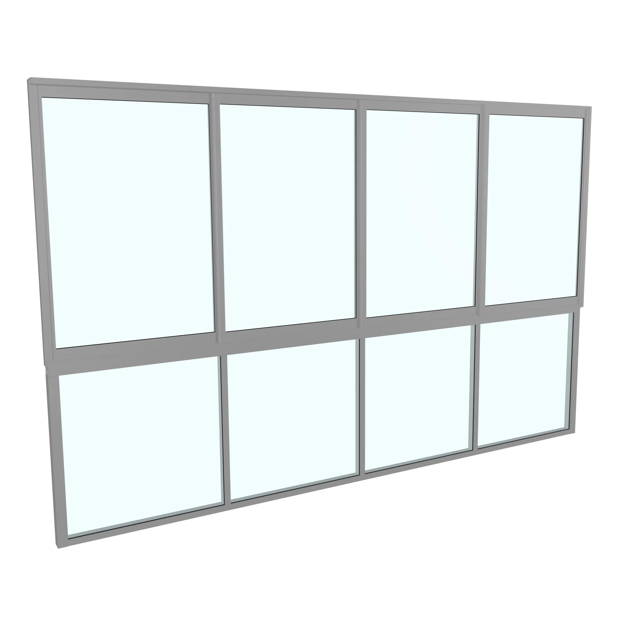 Skjutfönster med fast underdel Landskap Stadig Sommar 4-del