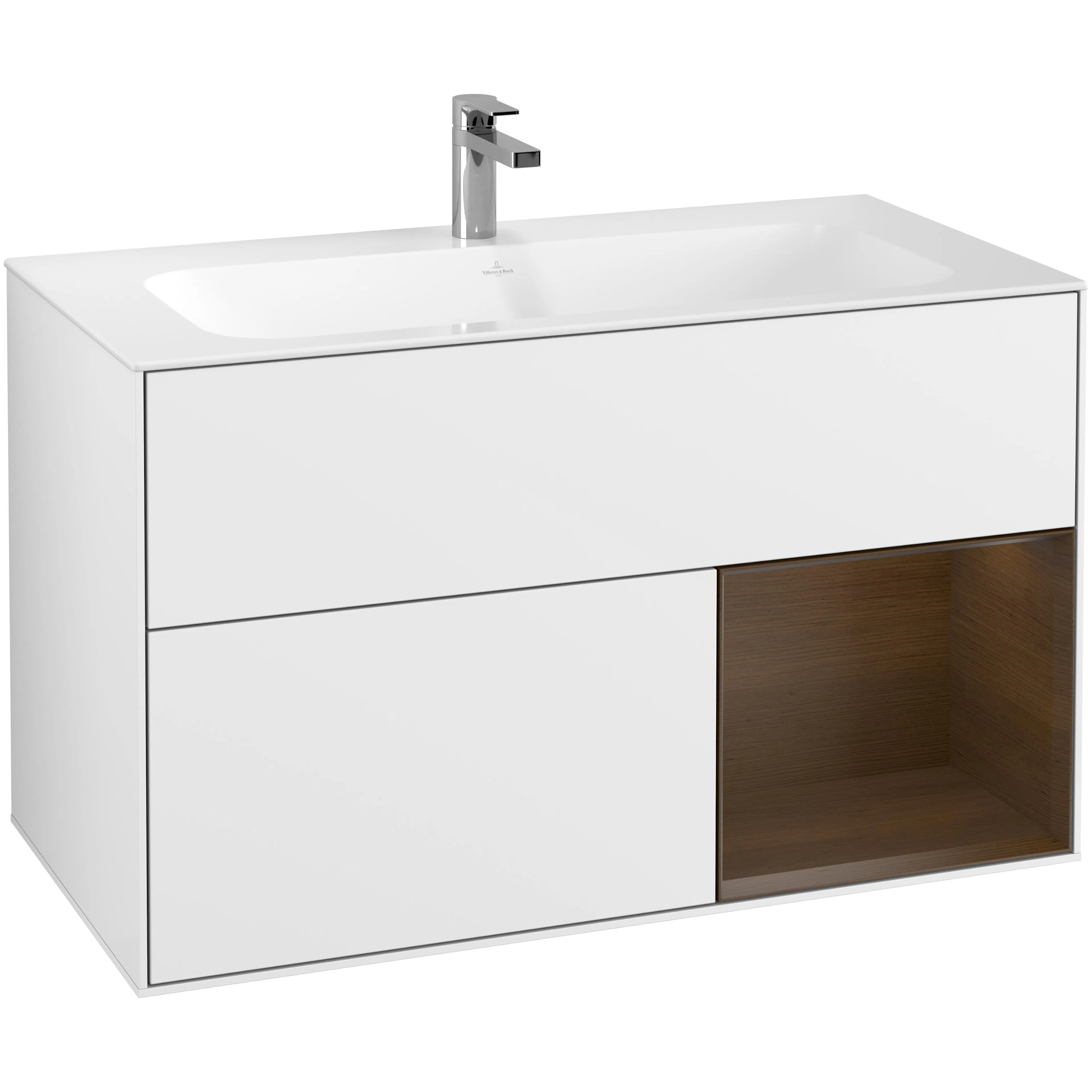 Tvättställsskåp Villeroy & Boch Finion med 2 Lådor och Hylla för Inbyggt Tvättställ
