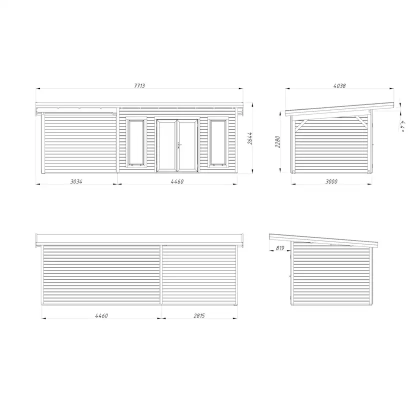 Stuga Palmako Aurelia 21,7 m² (inv. 20,6 m²)