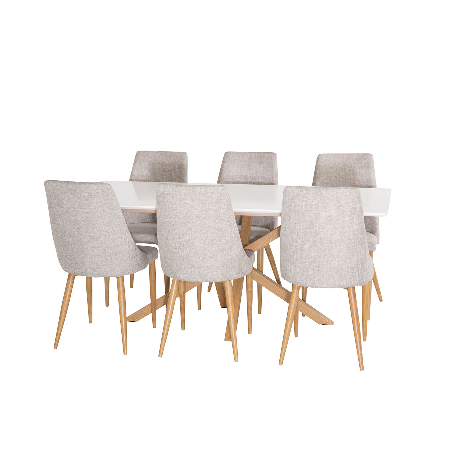 Matgrupp Venture Home Piazza 180 cm med 6 Leone stolar