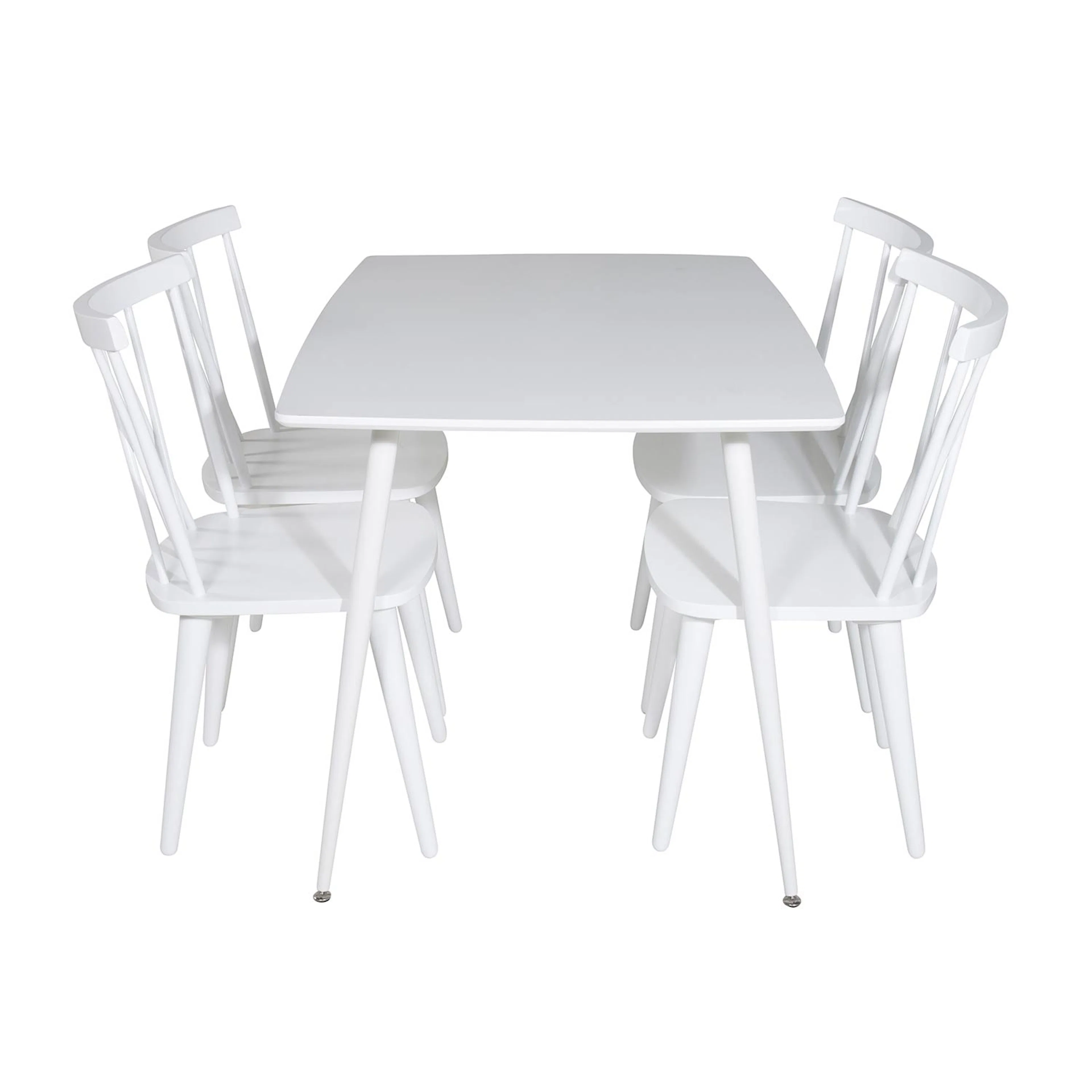 Matgrupp Venture Home Pobbie med 4 Marie Stolar Gummiträ