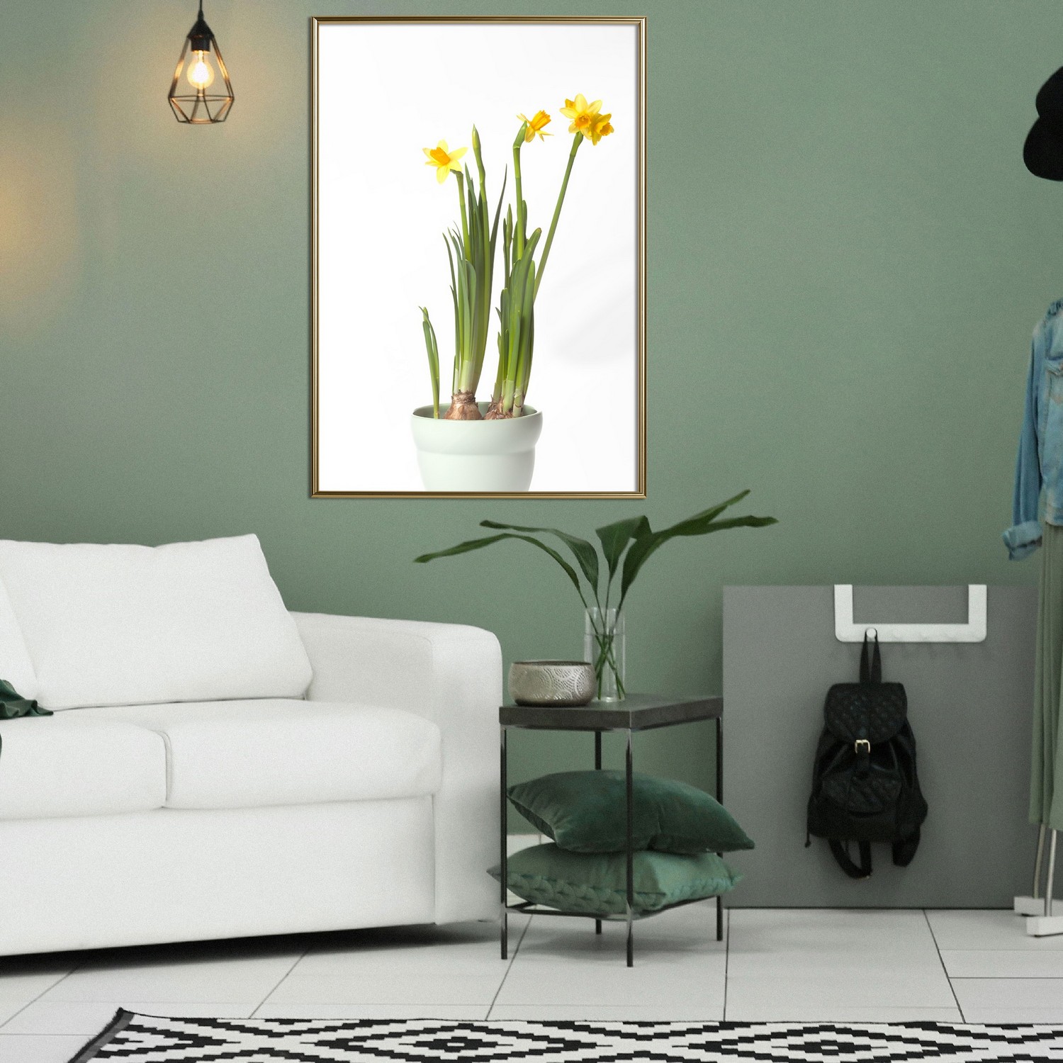Affisch - Narcissus [Poster] 20x30 Guld ram, 20x30 cm