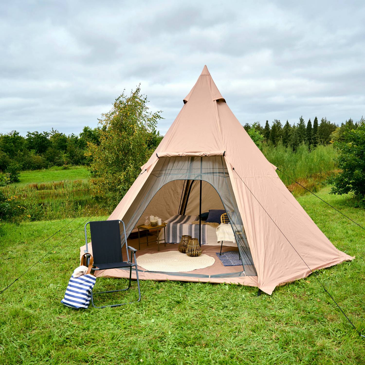 Glampingtält Comfort Graden Outfit Tipi