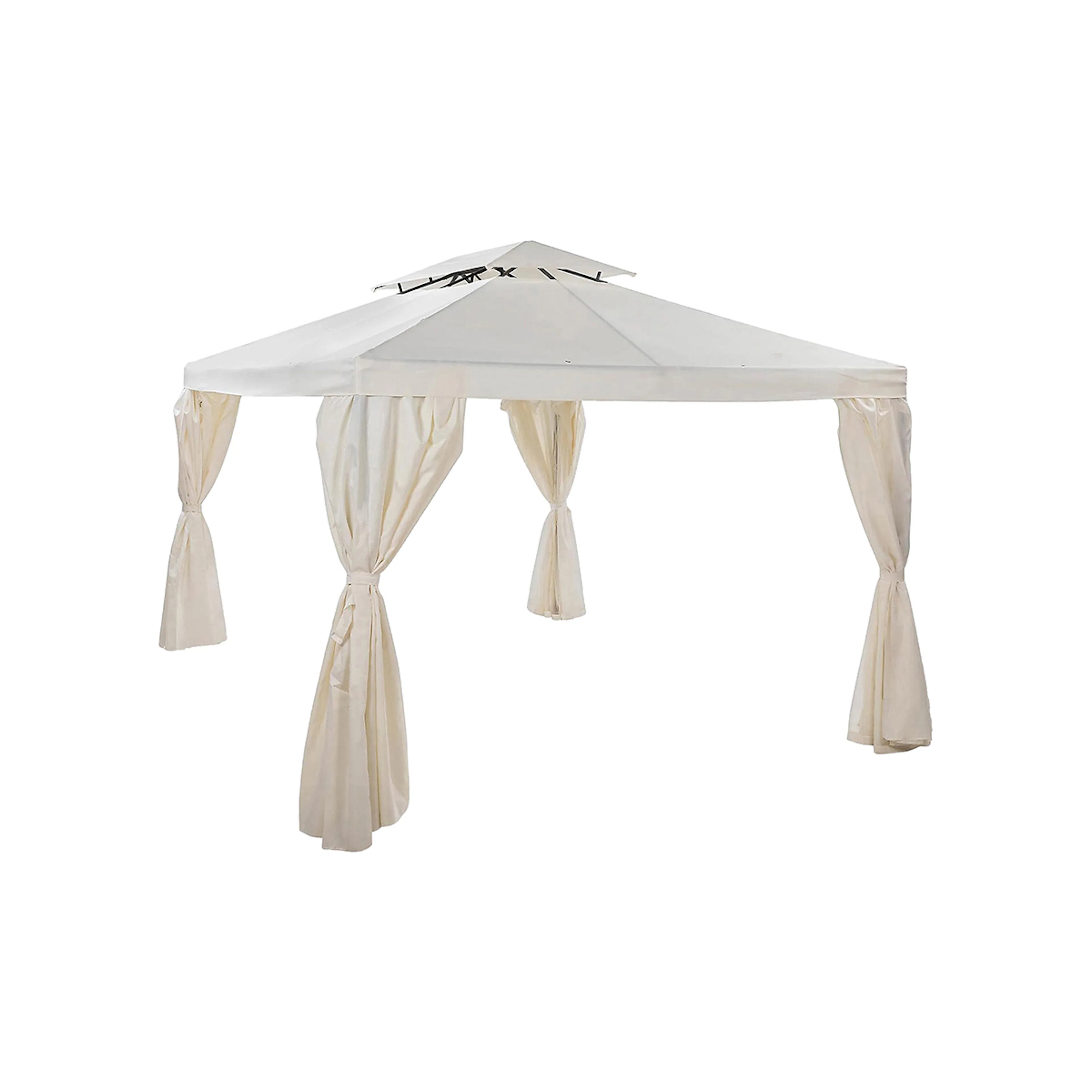 Paviljong Comfort Garden Bermuda komplett paviljong inkl tak och väggar 3x4m - Offwhite