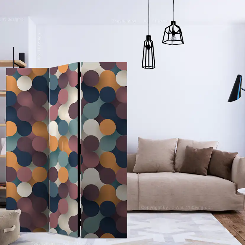 Rumsavdelare Arkiio Colourful Particles 135x172 cm