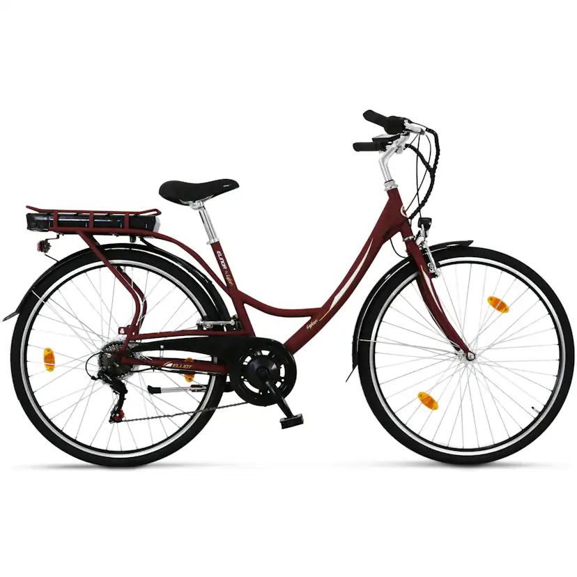 Elcykel Lyfco Dam 28" med Cykeldator Mattröd