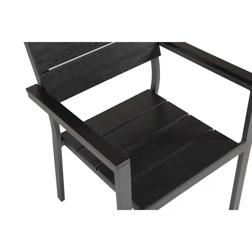 Levels Chair (stackable) - Black Alu / Black Aintwood Svart