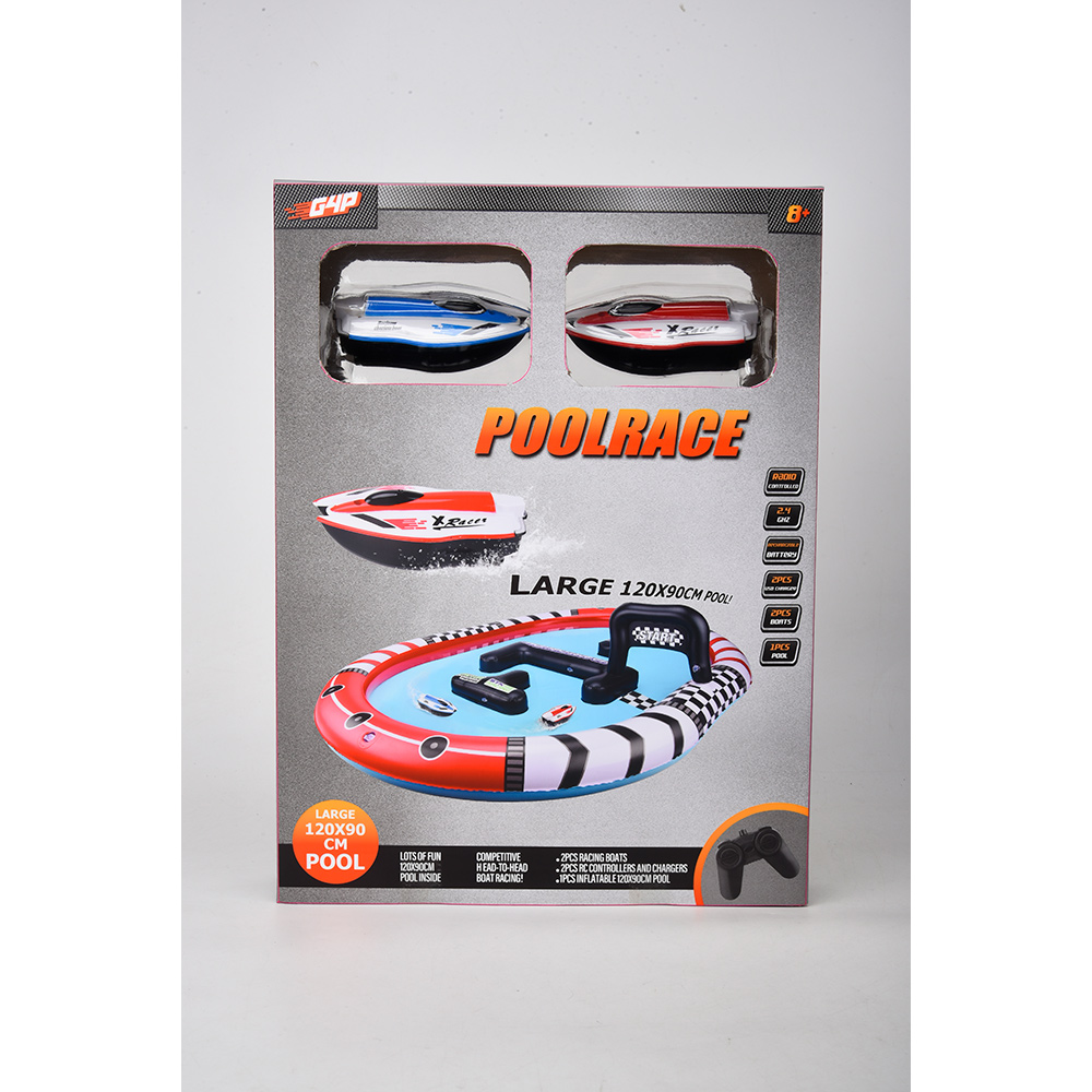 Badleksak Gear4Play Poolrace Mega Dunder med 2 st Radiostyrda båtar
