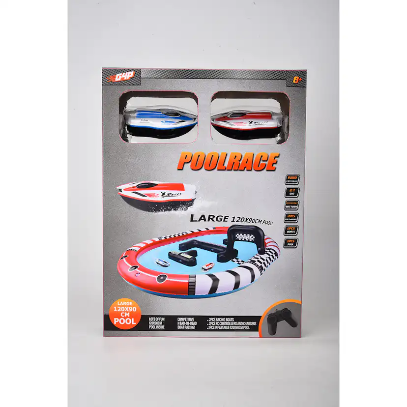 Badleksak Gear4Play Poolrace Mega Dunder med 2 st Radiostyrda båtar