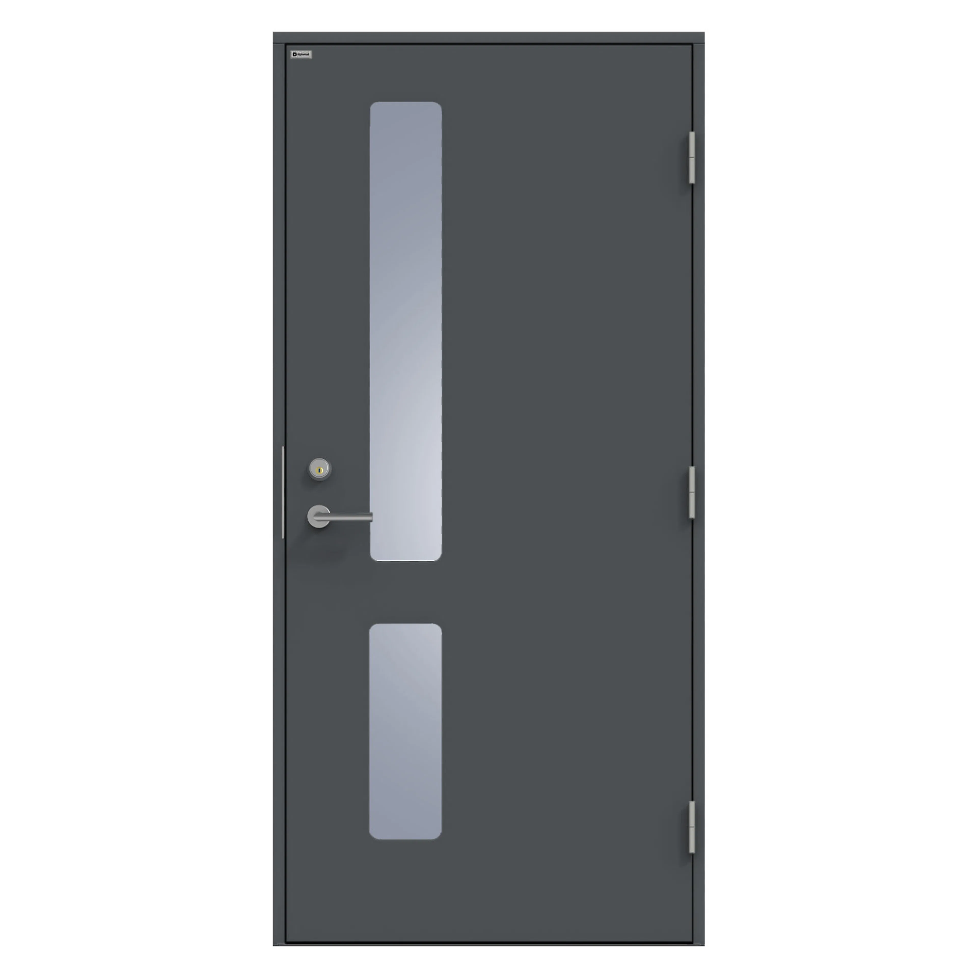 Ytterdörr Inez 90x200 H Grå, NCS S 6502-B BxH: 90x200 cm, Grå, Högerhängd