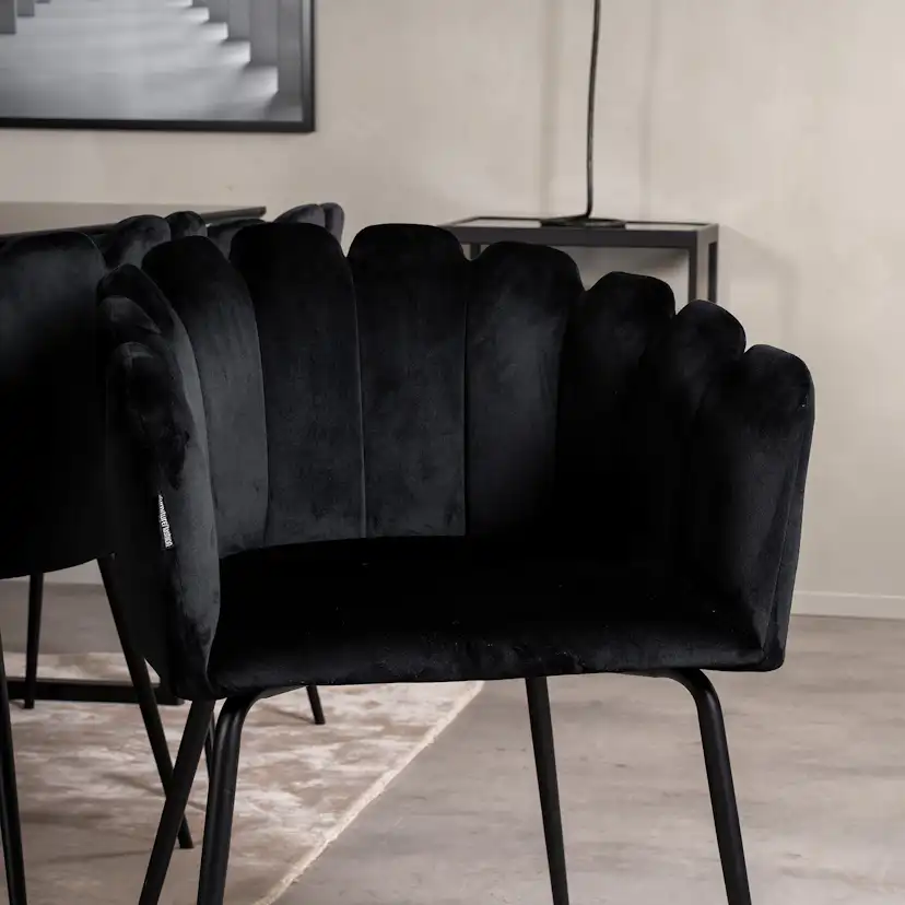 Palace Matbord - Svart / Svart - 240*100*H75+Limhamn - Chair Svart