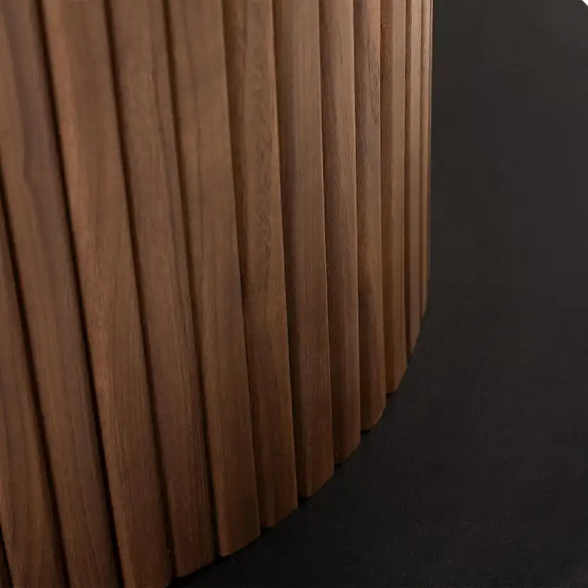 Matbord Bark Noira Runt Bord 120cm med Ribbor